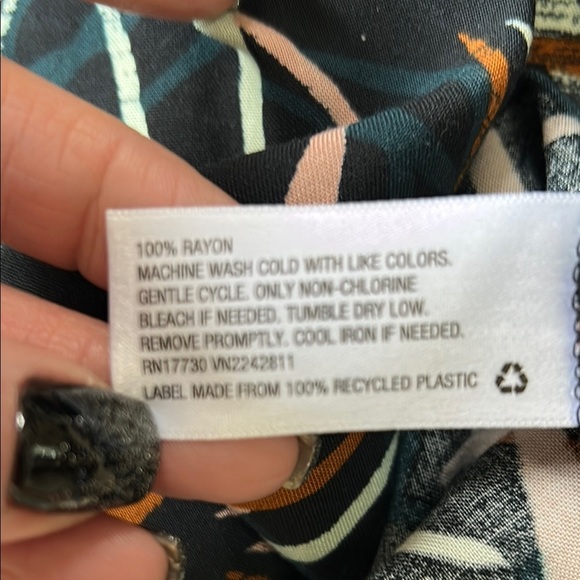 Ava & Viv Black and Orange Patterned Maxi Dress - Picture 10 of 10